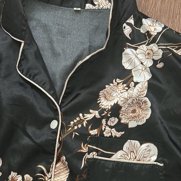 Floral Black Pajama Set - Picture 5 of 6